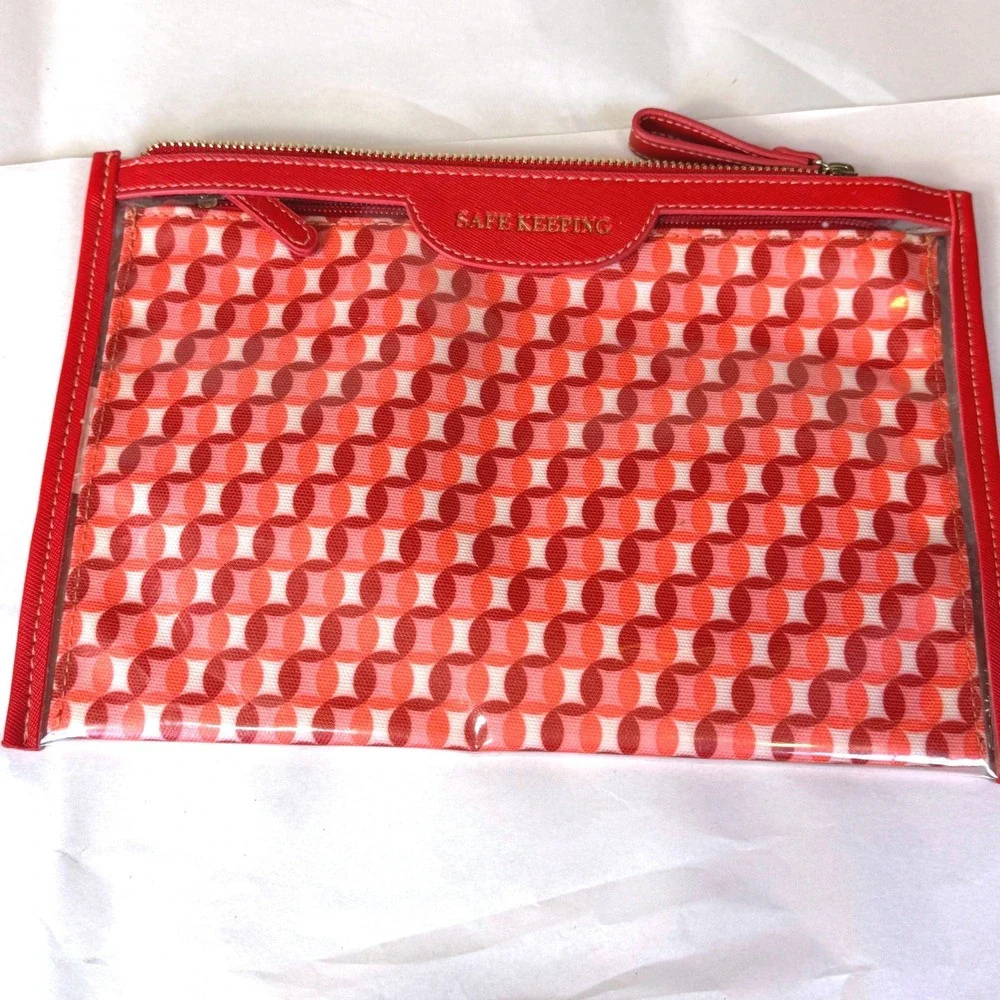 Safe Keeping Travel Pouch Set 2pc Bag‎ Red 11x7